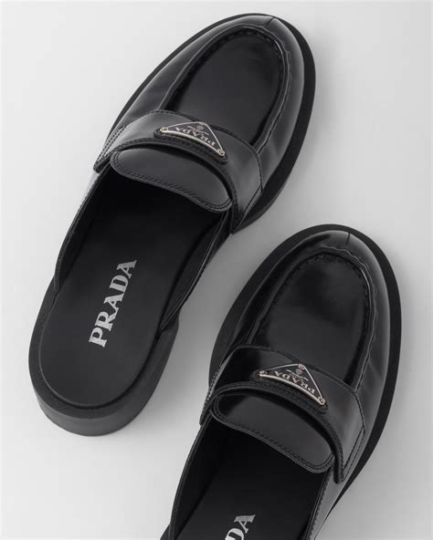 prada leather mule|prada loafers women's.